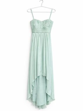 Vintage Y2K BCBGMaxAzria Mint Green Strapless Hi-Lo Corset Dress – Size 6 EUC